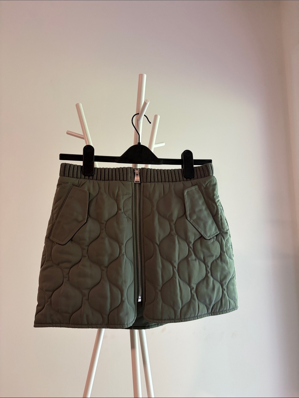 SIMKHAI
Ripley Quilted Combo Knit Mini Skirt
